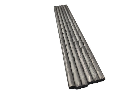 qualità  Customizable Length Ground Surface Finish Cemented Carbide Helical Rods for Precision Cutting fabbrica
