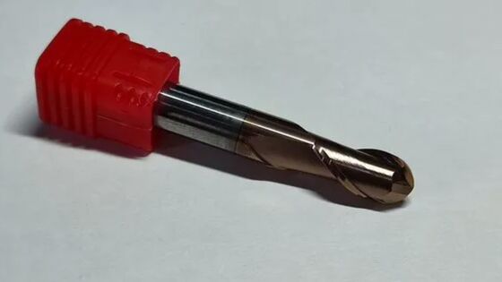 HRC55 Carbide End Mill Diametro 10 millimetri Rivestimento di rame marrone che offre prestazioni in varie operazioni di lavorazione